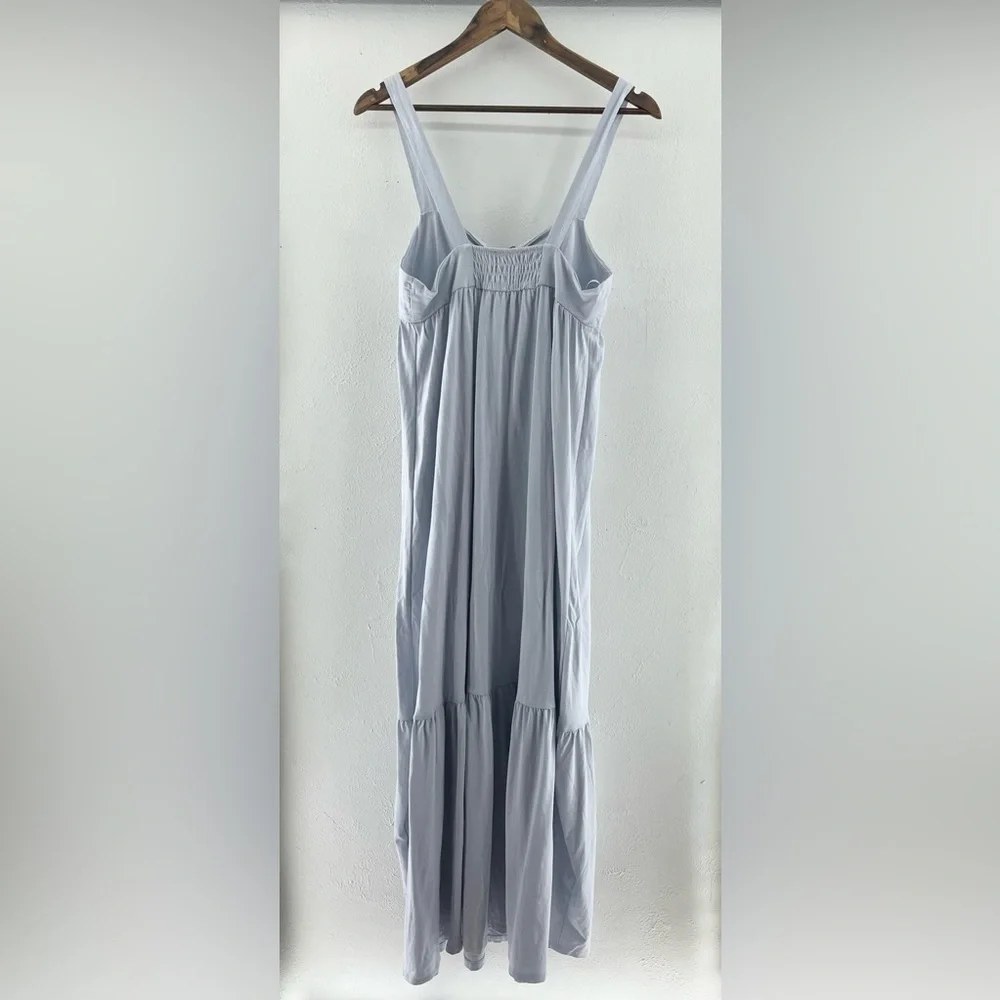 NWT Light Blue Zara Keyhole Gathered Flattering Front Women’s Large - Picture 7 of 9